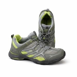 ECCO Women's Gray Neon Yellow Waterproof Outdoor Hiking Sneakers 39